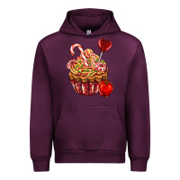 Mauve Wine Christmas candy cupcake Urban Hoodie - AdoDesignShop