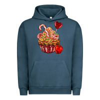 Pigment Midnight Navy Christmas candy cupcake Urban Hoodie - AdoDesignShop