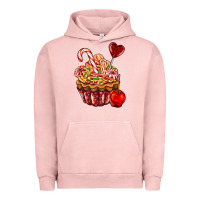 Pigment Salmon Christmas candy cupcake Urban Hoodie - AdoDesignShop