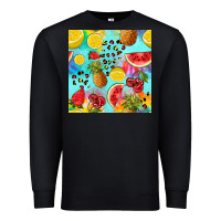 Black fruits tie dye seamless pattern Premium Sweatshirt - Zillion Design Studio