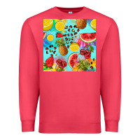 Cardinal fruits tie dye seamless pattern Premium Sweatshirt - Zillion Design Studio