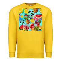 Lemon fruits tie dye seamless pattern Premium Sweatshirt - Zillion Design Studio