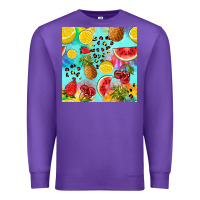 Purple fruits tie dye seamless pattern Premium Sweatshirt - Zillion Design Studio