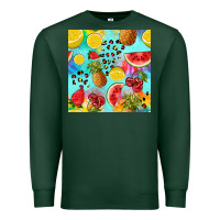 Sports Green fruits tie dye seamless pattern Premium Sweatshirt - Zillion Design Studio