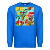True Royal fruits tie dye seamless pattern Premium Sweatshirt - Zillion Design Studio