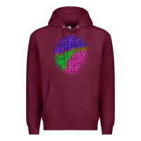 Burgundy halloween leopard patch 1 Premium Hoodie - BundleAndBundleShop