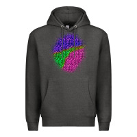 Charcoal Heather halloween leopard patch 1 Premium Hoodie - BundleAndBundleShop