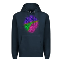Navy halloween leopard patch 1 Premium Hoodie - BundleAndBundleShop