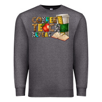 Charcoal Heather coffee teach repeat Premium Sweatshirt - texasbilliewilder
