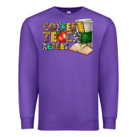 Purple coffee teach repeat Premium Sweatshirt - texasbilliewilder