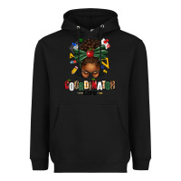 Black educational coordinator life afro messy bun Heavyweight Hoodie - texasbilliewilder