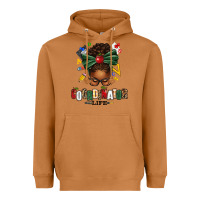 Meerkat educational coordinator life afro messy bun Heavyweight Hoodie - texasbilliewilder