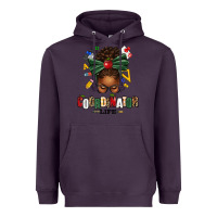 Plum educational coordinator life afro messy bun Heavyweight Hoodie - texasbilliewilder