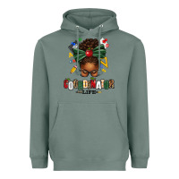 Sage educational coordinator life afro messy bun Heavyweight Hoodie - texasbilliewilder
