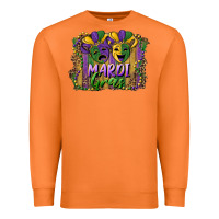 Carrot mardi gras mask with leopard background Premium Sweatshirt - RanaPortraitStore