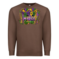 Chestnut mardi gras mask with leopard background Premium Sweatshirt - RanaPortraitStore