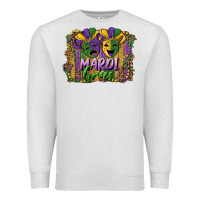 Mardi Gras Mask With Leopard Background Premium Sweatshirt | Teevron