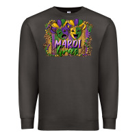 Smoke mardi gras mask with leopard background Premium Sweatshirt - RanaPortraitStore