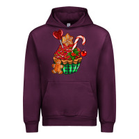 Mauve Wine christmas cupcake Urban Hoodie - AdoDesignShop