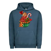 Pigment Midnight Navy christmas cupcake Urban Hoodie - AdoDesignShop