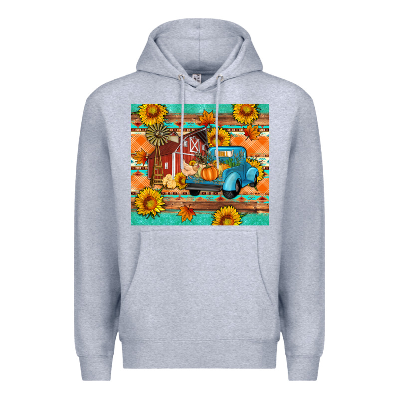 Farm Life Fall Barn And Truck Premium Hoodie by Artiststas | Teevron