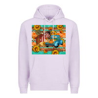 Lilac Farm life fall barn and truck Premium Hoodie - Artiststas