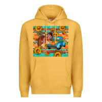 Mustard Farm life fall barn and truck Premium Hoodie - Artiststas