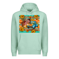 Seafoam Farm life fall barn and truck Premium Hoodie - Artiststas