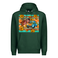 Sports Green Farm life fall barn and truck Premium Hoodie - Artiststas