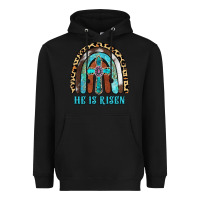 Black He Is Risen Heavyweight Hoodie - RanaPortraitStore