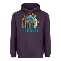 Plum He Is Risen Heavyweight Hoodie - RanaPortraitStore