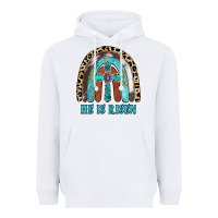 White He Is Risen Heavyweight Hoodie - RanaPortraitStore