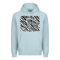 Blue Mist zebra background Premium Hoodie - RanaPortraitStore