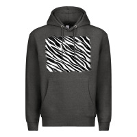 Charcoal Heather zebra background Premium Hoodie - RanaPortraitStore