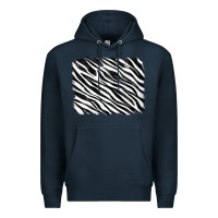 Navy zebra background Premium Hoodie - RanaPortraitStore