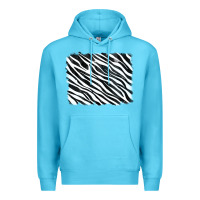 Ocean Blue zebra background Premium Hoodie - RanaPortraitStore