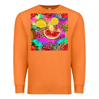 Carrot fruits leopard tie dye seamless pattern Premium Sweatshirt - Zillion Design Studio