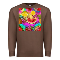 Chestnut fruits leopard tie dye seamless pattern Premium Sweatshirt - Zillion Design Studio
