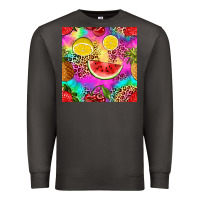 Smoke fruits leopard tie dye seamless pattern Premium Sweatshirt - Zillion Design Studio