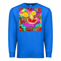 True Royal fruits leopard tie dye seamless pattern Premium Sweatshirt - Zillion Design Studio