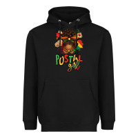 Black juneteenth afro messy bun postal girl Heavyweight Hoodie - texasbilliewilder