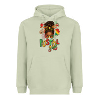 Matcha juneteenth afro messy bun postal girl Heavyweight Hoodie - texasbilliewilder