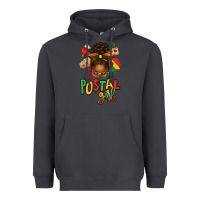 Smoke juneteenth afro messy bun postal girl Heavyweight Hoodie - texasbilliewilder
