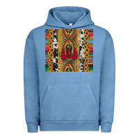 Pigment Pebble Blue lady of Guadalupe Urban Hoodie - Jasminsmagicworld