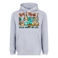 Heather Grey But i think i love Fall most of all gnome Heavyweight Hoodie - RanaPortraitStore
