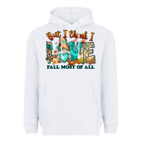 White But i think i love Fall most of all gnome Heavyweight Hoodie - RanaPortraitStore