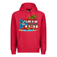 Cardinal puerto rico and flowers with frog Premium Hoodie - AdoDesignShop