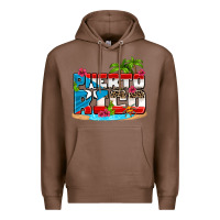 Chestnut puerto rico and flowers with frog Premium Hoodie - AdoDesignShop
