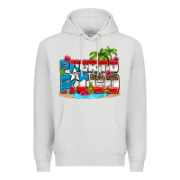 Dove Grey puerto rico and flowers with frog Premium Hoodie - AdoDesignShop