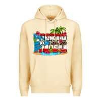 Pina Colada puerto rico and flowers with frog Premium Hoodie - AdoDesignShop